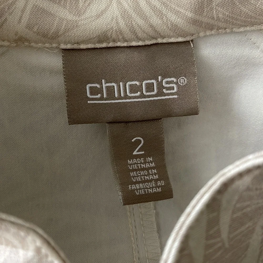 Chico’s NWT Perfect Stretch Palm Print Jacket Size Large/12/Chico’s 2